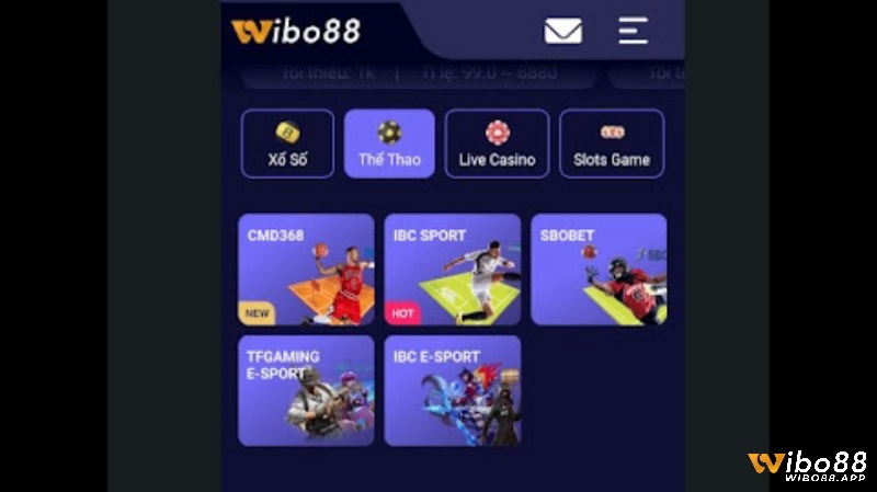 Các sảnh chơi cá cược hấp dẫn nhất wibo88