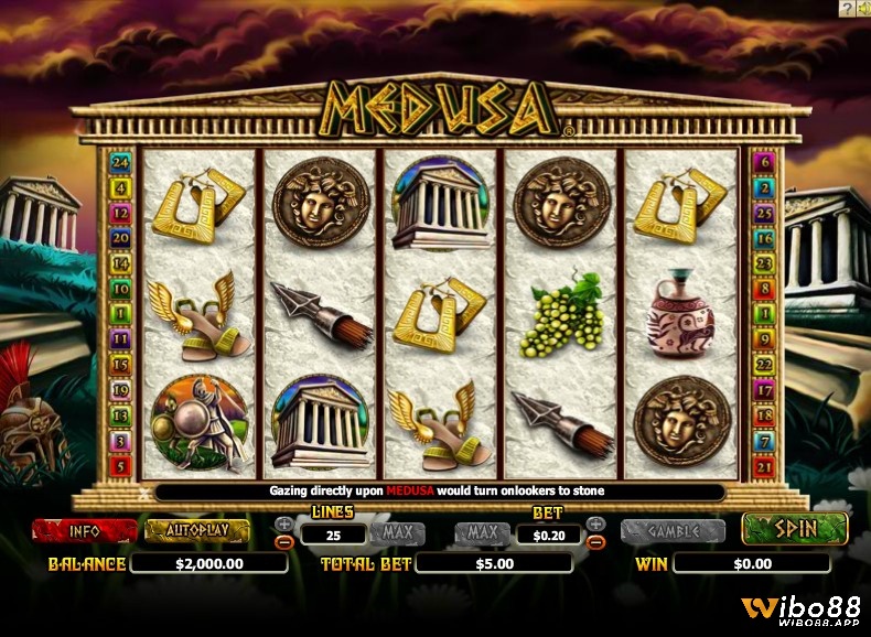 Hình ảnh các biểu tượng trong game Medusa