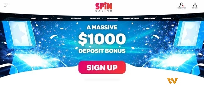 Sòng bạc Spin chào mừng thành viên mới lần đầu nạp tiền với ưu đãi lên tới 1.000 USD
