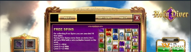 Người chơi được thưởng 10 vòng quay khi thu thập đủ Free Spin