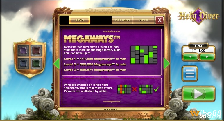 Megaway giúp người chơi tăng thêm cơ hội giành chiến thắng