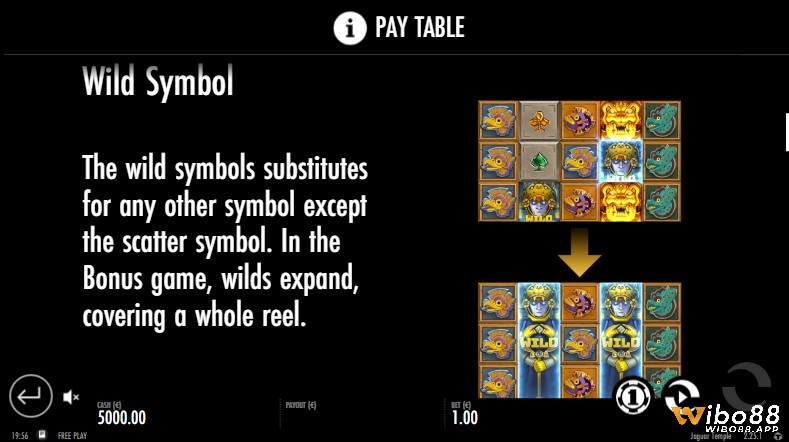 Trong Bonus Wild, biểu tượng Wild sẽ bao phủ toàn bộ cuộn quay