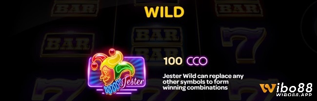 Biểu tượng hoang dã chú hề Jester có khoản thanh toán cao nhất, gấp 100 lần cược