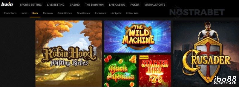 Bwin Casino với 243 slots game từ các nhà cung cấp khác nhau
