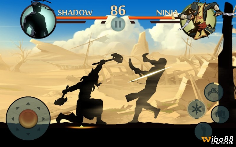 Nhiệm vụ chính trong game Shadow Fight 2 là giành chiến thắng trong các trận đấu